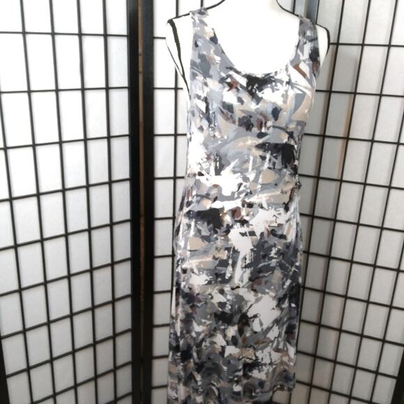 Daisy Fuentes Sleeveless Abstract Tank Dress Gray Size M - Picture 2 of 13
